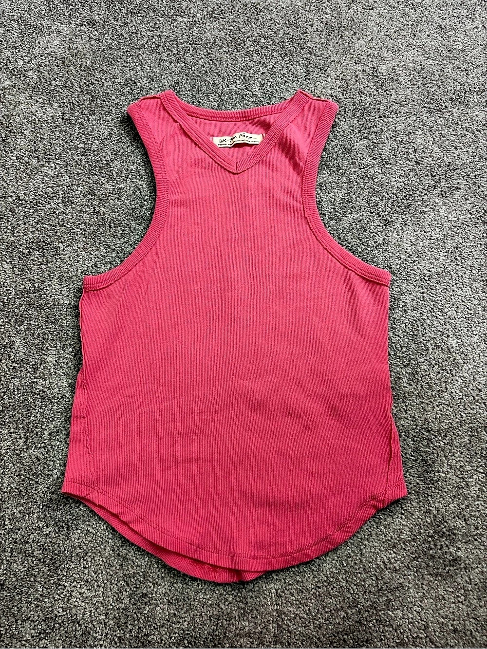 We The Free Ribbed Tank Top in Pink Size Medium